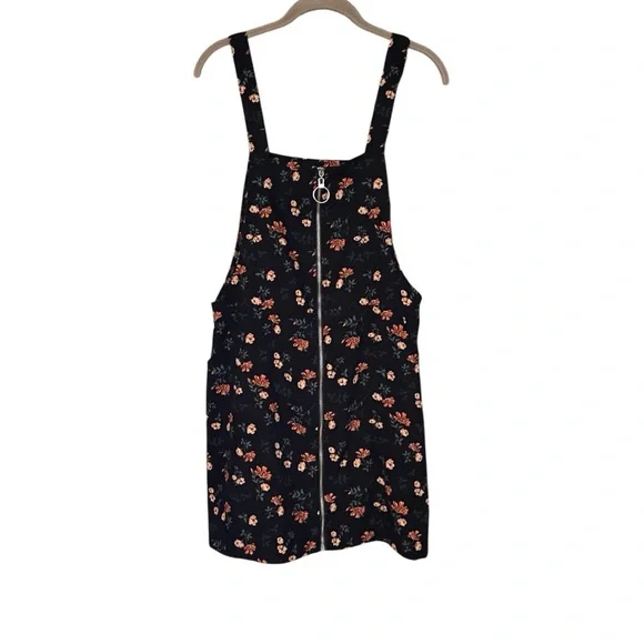 5/$25 Floral Zip Front Pinafore Mini Dress Cottagecore Y2K Soft Girl XL - Picture 3 of 6